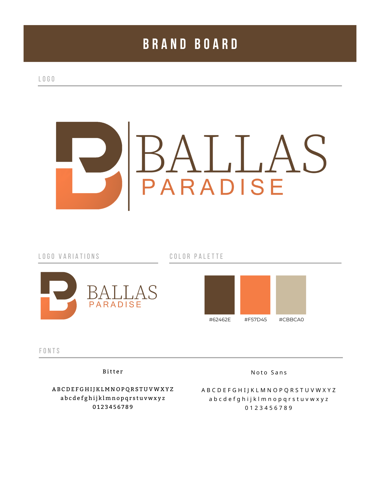 Ballas Paradise Brand Board