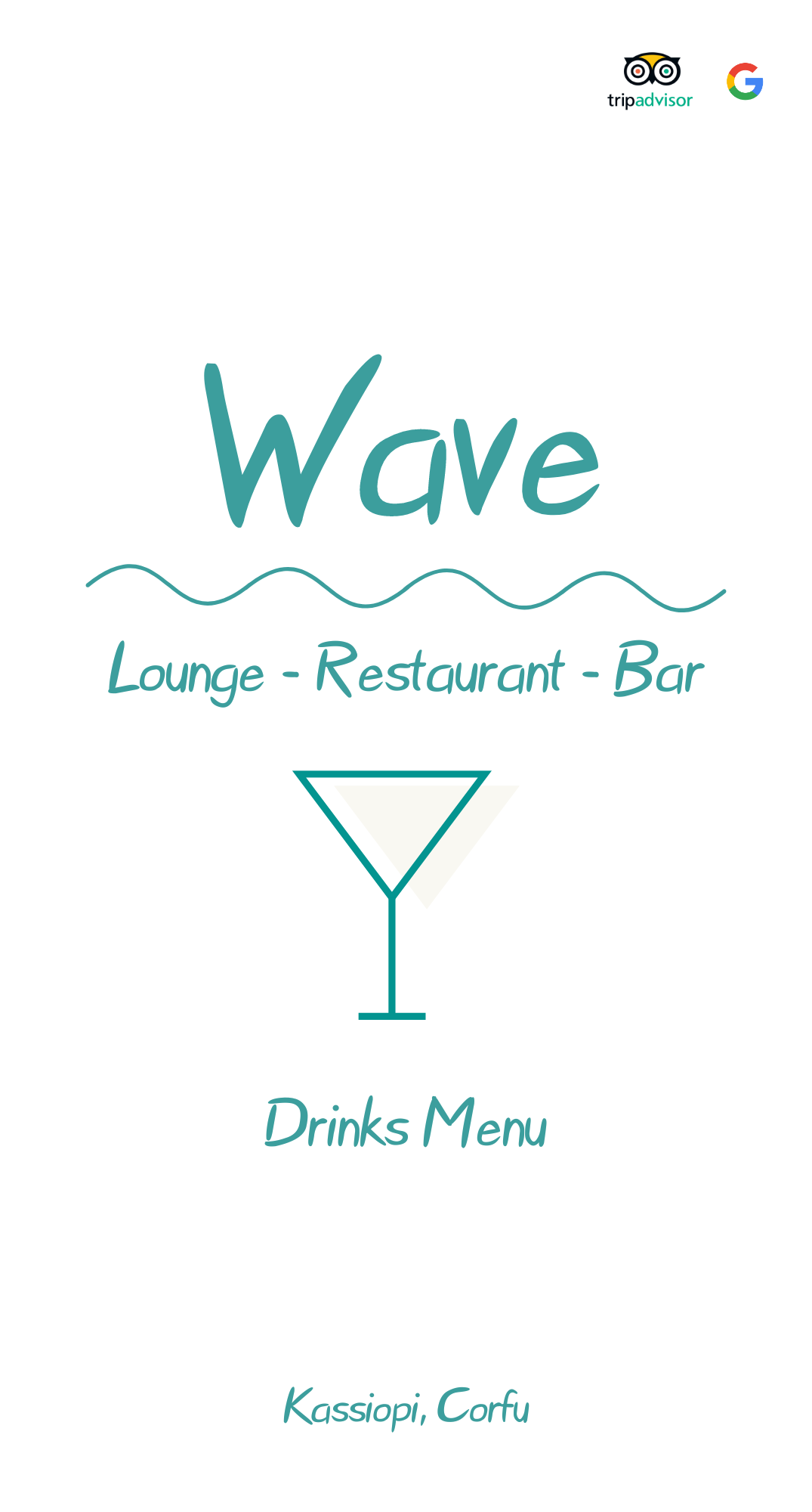 Wave Drinks Menu 2022